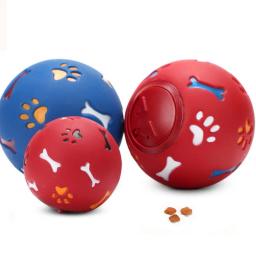 Alimentador interativo de alimentos para animais de estimação, Brinquedos de treinamento para cães e gatos, Bola de borracha - Image 1