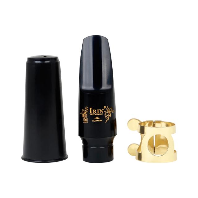 Tampa Protetora Universal de Borracha para Saxofone Alto e Clarinete com Clipe de Ligadura de Couro