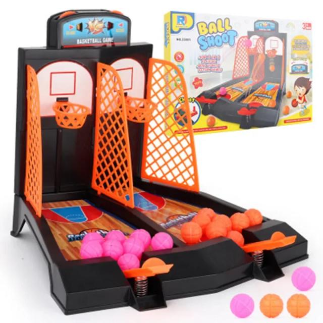 Competição Divertida de Jogos de Tabuleiro: Brinquedos Interativos para Festas com Ejeção de Dedos, Basquete e Tiro para Dois Jogadores