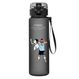 Copa de água portátil do futebol com tampa flip, Messi, Ronaldo, estrela do futebol, garrafa, copo de café, esportes ao ar livre dom, 560ml - Image 1