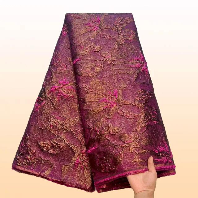 Tecido Jacquard Brocado Francês 5 Jardas - Renda de Alta Qualidade