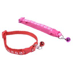 Coleira de fivela de nylon com sino para animais, coleiras, gato e cachorro, 6 cores, pegada, 12pcs - Image 2