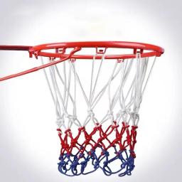 Redes de basquete padrão vermelho, branco e azul rede de basquete cesta de basquete redes laterais cestas não incluídas - Image 2