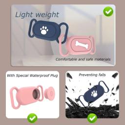 Dog Collar Titular para Samsung Galaxy SmartTag 2, Silicone Case impermeável, Pet Coleiras Titular, Gato - Image 6