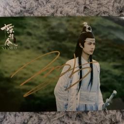 Wang yibo foto autografada o undomed lan wangji hd foto para fãs coleção presente - Image 4