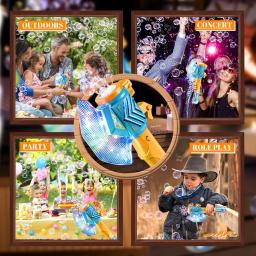 Varinhas de bolha portáteis, pistola de espuma contínua automática, led, piscina ao ar livre, praia, jogo de batalha, meninos, meninas, brinquedo de festa de aniversário - Image 6