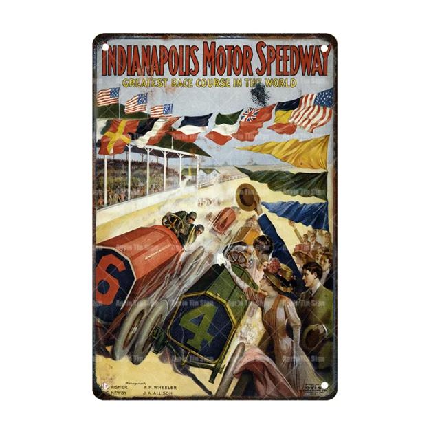 Corrida de Monaco: Placa de Metal Vintage para Decoração de Garagem e Casa 