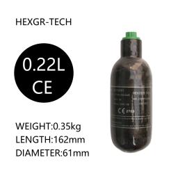 Fibra De Carbono Cilindro HPA Tanque, Cilindro De Gás De Alta Pressão, FX Caça Mergulho, M18 x 1.5, 4500Psi, 300Bar, 30Mpa0.42L, 0.5L, 500cc - Image 2