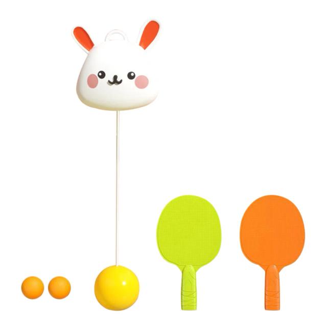 Treinador de Tênis Infantil com Bola Portátil de Ping Pong e Brinquedo Suspenso para Exercícios Visuais