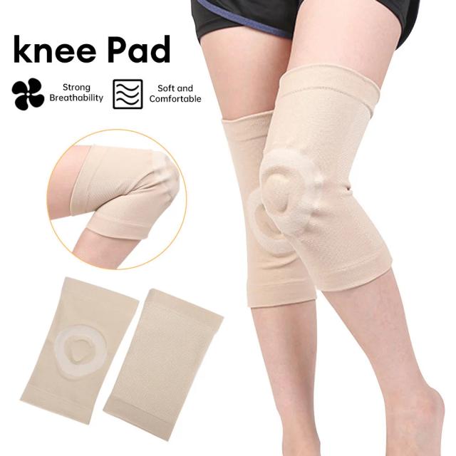 Joelheira de Silicone Respirável para Fitness e Esportes: Suporte Protetor para Dança, Patinação e Alívio da Dor ao Ar Livre