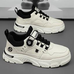 Botas masculinas de trabalho ao ar livre, sapatilhas casuais, botas natas versáteis, sapatos de plataforma confortáveis, alta qualidade, outono, 2024 - Image 2