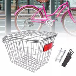Metal Wire Bicycle Rear Basket, Cesta de carga para Folding Bike, Novo, 1Pc - Image 2