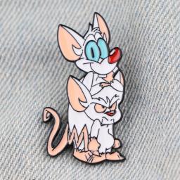 Pin bonito do esmalte do rato para roupas, Alfinetes de lapela do anime vintage, Presente de ano novo, Emblemas de maleta manga no broche da mochila - Image 3