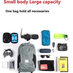 Esportes portáteis Outdoor Folding Mochilas, Ultra Montanhismo, Viagem Leve, Pele Da Motocicleta, Armazenamento À Prova De Respingo, Saco De Lazer, Ginásio - Image 3