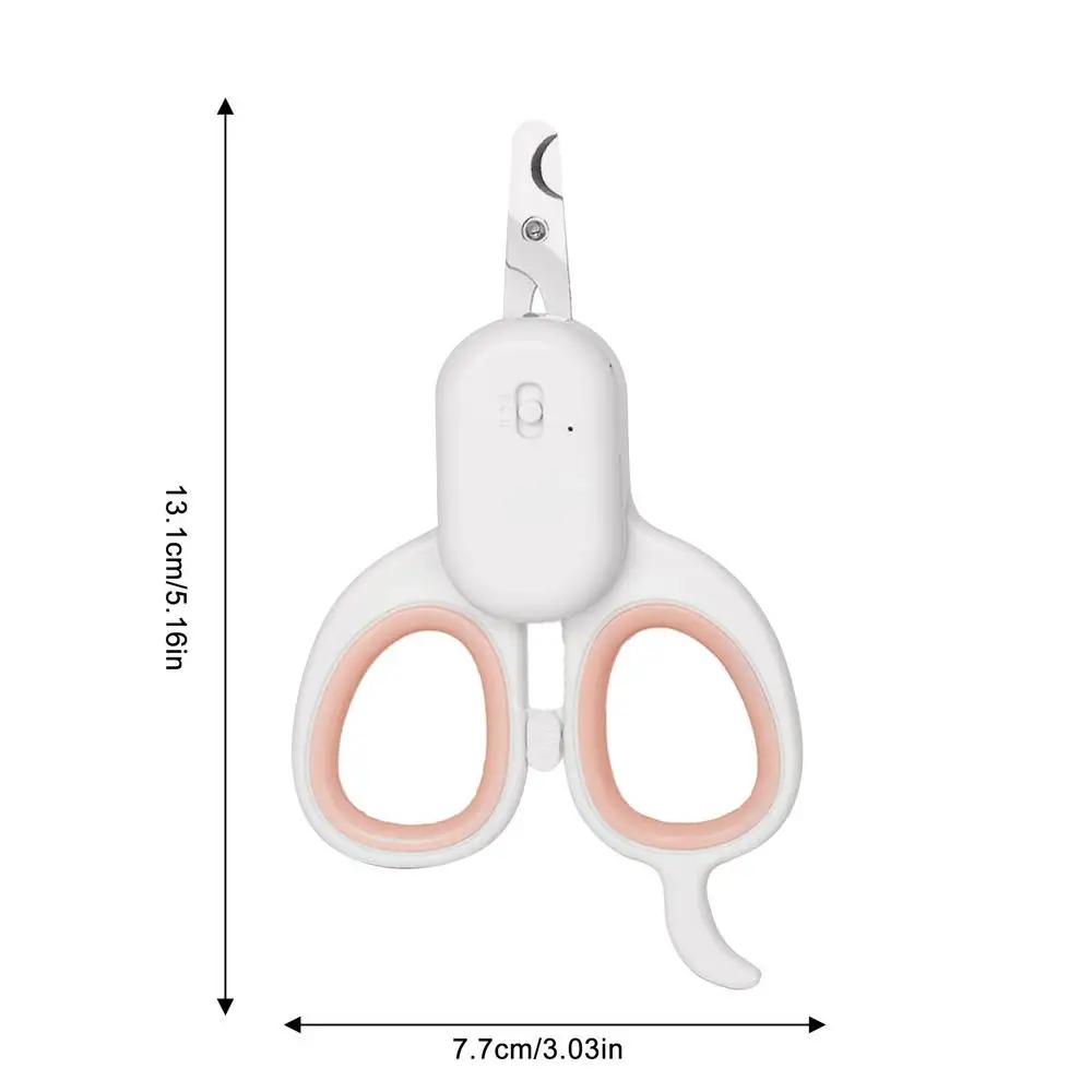 Cortador de unhas profissional LED para animais de estimação, aparador de garras com trava de segurança, tesoura para cães e gatos - Image 1