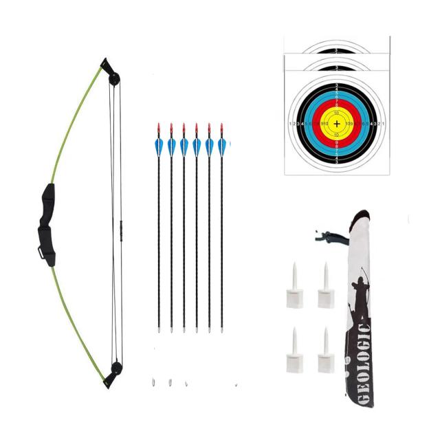 Conjunto Completo de Arco e Flecha para Crianças e Jovens - Ideal para Iniciantes e Jogos ao Ar Livre com 8 Flechas