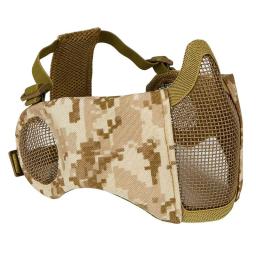 Máscara de Airsoft tático para Paintball, metade do rosto, malha de aço de baixo carbono, máscaras protetoras confortáveis, CS - Image 3