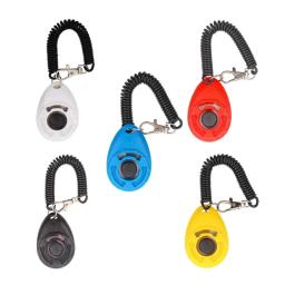 Ajustável Plástico Pet Training Clicker, Click Trainer Aid Tools, Correia de pulso, Som Chaveiro, Gato e Cão Suprimentos, Novo, 5Pcs - Image 1