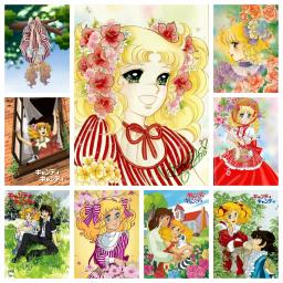 2024 novo anime japonês doces menina flor arte kits de pintura diamante beleza dos desenhos animados quadrinhos crianças trabalho manual presente decoração casa - Image 1