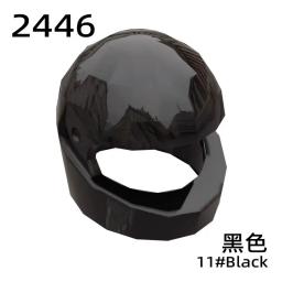 Blocos de construção de grânulos pequenos, compatíveis com 2446, tecnologia de capacete de motocicleta, suporte, acessórios moc, conjunto de peças de montagem, tijolo - Image 2