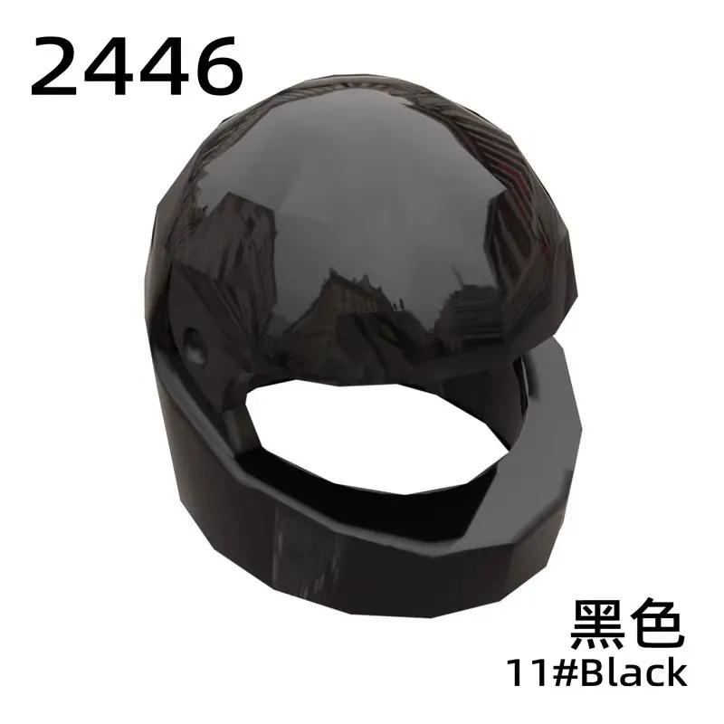 Blocos de construção de grânulos pequenos, compatíveis com 2446, tecnologia de capacete de motocicleta, suporte, acessórios moc, conjunto de peças de montagem, tijolo - Image 1