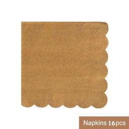 Partido Pure Kraft Descartável Conjunto de Talheres, Papel, Pratos, Copos, Palha, Guardanapos, Casamento, Carnaval, Suprimentos temáticos - Image 6