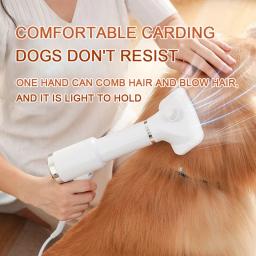 Baixo ruído pet cabelo secador, gato e cão grooming pente, temperatura ajustável, escova de cabelo, pet fornecimentos, 2 em 1 - Image 2