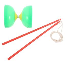 Diabolo equipamento de fitness rolamento triplo crianças brinquedo acrobacias malabarismo mostrar prop varas chinesas três rolamentos conjunto mais velho - Image 5