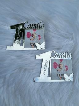 Lembrancinhas personalizadas para fotos de aniversário, ímã de espelho personalizado, molduras para fotos de bebês, lembranças para festa de primeiro aniversário, molduras para bebês - Image 5