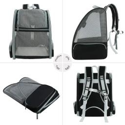 Saco de portador respirável, Mochila dobrável portátil gato, Viagem ao ar livre saco de transporte para gatos e cachorro, Pet Shop - Image 5
