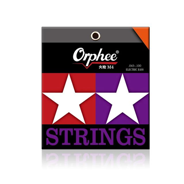 Cordas para Baixo Elétrico Orphee-M Series - 100% Cobre, Núcleo Hexagonal, Disponível em 4, 5 e 6 Cordas, Acessórios de Alta Qualidade