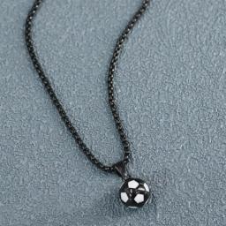 Futebol aço inoxidável colar e pulseira, futebol pingente, pingente pulseiras para os amantes, casal, filha, filho - Image 3