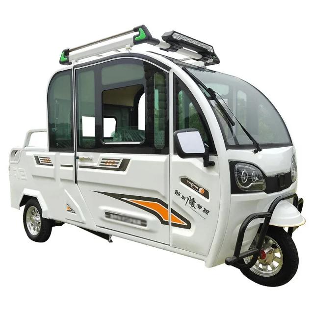 Triciclo Elétrico de Passageiros 3 Rodas com Painel Solar