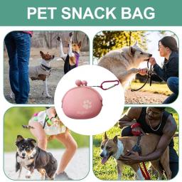 Silicone Dog Treat Pouch, Recipiente de treinamento para cães, Dog Treat Carrier Holder, Puppy Treat Snack Bag, Saco de armazenamento de recompensa - Image 5