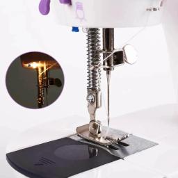 Mini máquina de costura doméstica, máquina de costura portátil com cortador de luz, pedal portátil, luz noturna, 202 - Image 3