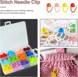 50/100 pces de plástico colorido pinos de segurança tricô marcadores ponto crochê clipes para diy tricô costura artesanato vestuário acessórios - Image 6