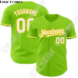 Nome personalizado Equipe e Logotipo do Jogador Camisas de beisebol, Harajuku Engraçado Jersey, Verão Streetwear, Casual 3DPrint, Nova Moda, Drop Shipping, A3 - Image 1