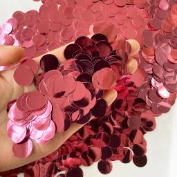 Confetti metálico redondo para mesa, folha rosa, mesa de brilho, ponto de confete, material artesanal, casamento, decoração de balão de aniversário, ouro, prata, roxo, 50g - Image 1