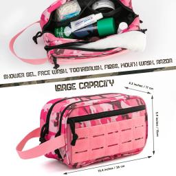 QT & QY-Saco de Higiene Pessoal Tático para Mulheres, Saco de Higiene, Ferramenta EDC, Molle Pouches, Kit Dopp Pequeno, Men Shaving Kit, Travel Shower Bag - Image 2