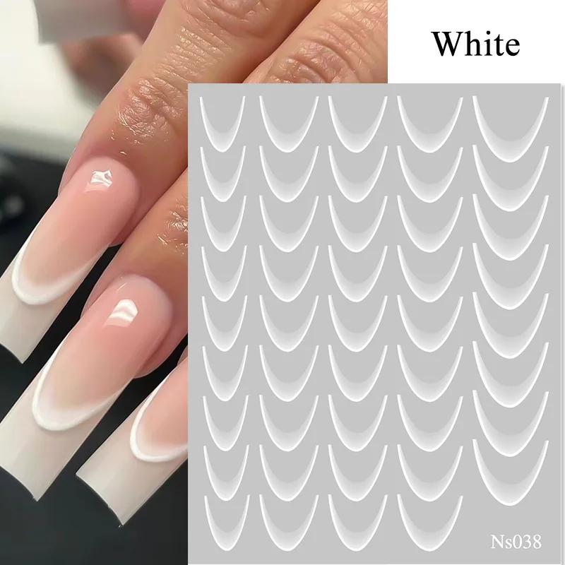 Nova europa e américa gradiente cor arte do prego projetos adesivos 3d forma crescente diy decoração menina acessórios de unhas presente - Image 1