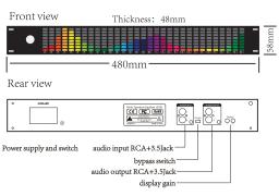 Luz indicadora de nível LED para espectro musical EQ Balancer Pickup Display Indicador de nível de áudio Espectro de música Bluetooth Controle remoto 1.5U - Image 5