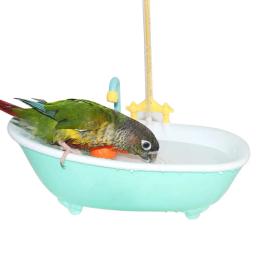 Banheira De Pássaro De Plástico Automático para Casa, Gaiola De Plástico, Bonito, Automático, Banheira, Chuveiro, Suprimentos, Papagaio - Image 3