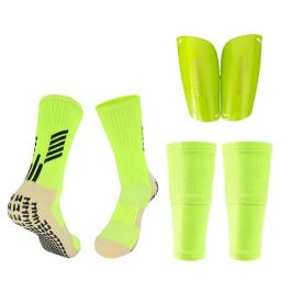Caneleiras de futebol com capa de bolso, manga de panturrilha, meia de futebol antiderrapante, Caneleiras de futebol, adultos e crianças, um conjunto - Image 6