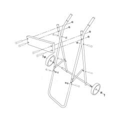 Suporte do motor do barco externo, Heavy Duty, Carrinho de suporte do motor externo, Armazenamento com 2 rodas - Image 2