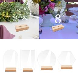 Acrílico Claro Titulares De Cartão De Lugar De Mesa, números De Sinal De Mesa De Casamento, Quadro De Exibição De Menu, Festa De Banquete, Atacado, 1 Conjunto - Image 1