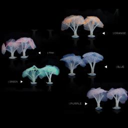 Silicone plantas luminosas artificial aquarium coral ornamento subaquático para peixes tanque fishbowl decoração acessórios - Image 5