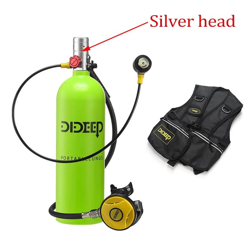 Dideep Scuba Diving Tank Set, Medidor de Pressão Upgrade, Mergulho Vest Bag, Tanque De Cilindro De Oxigênio, Equipamento Snorkel, 2L - Image 1