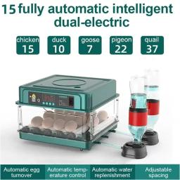 Giro automático do ovo e monitoramento de umidade, mini pato incubadora com água iônica, à prova d'água, UE Reino Unido - Image 1