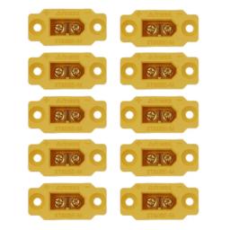 Conector macho montável com assento de fixação, conectores para Drone, acessórios modelo RC, série XT60, XT60BE-M, 10pcs - Image 1