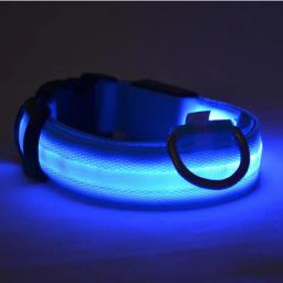 Coleira noturna com led de nylon, para animais de estimação, brilha no escuro, luminosa e fluorescente, suprimentos para cães e gatos - Image 3